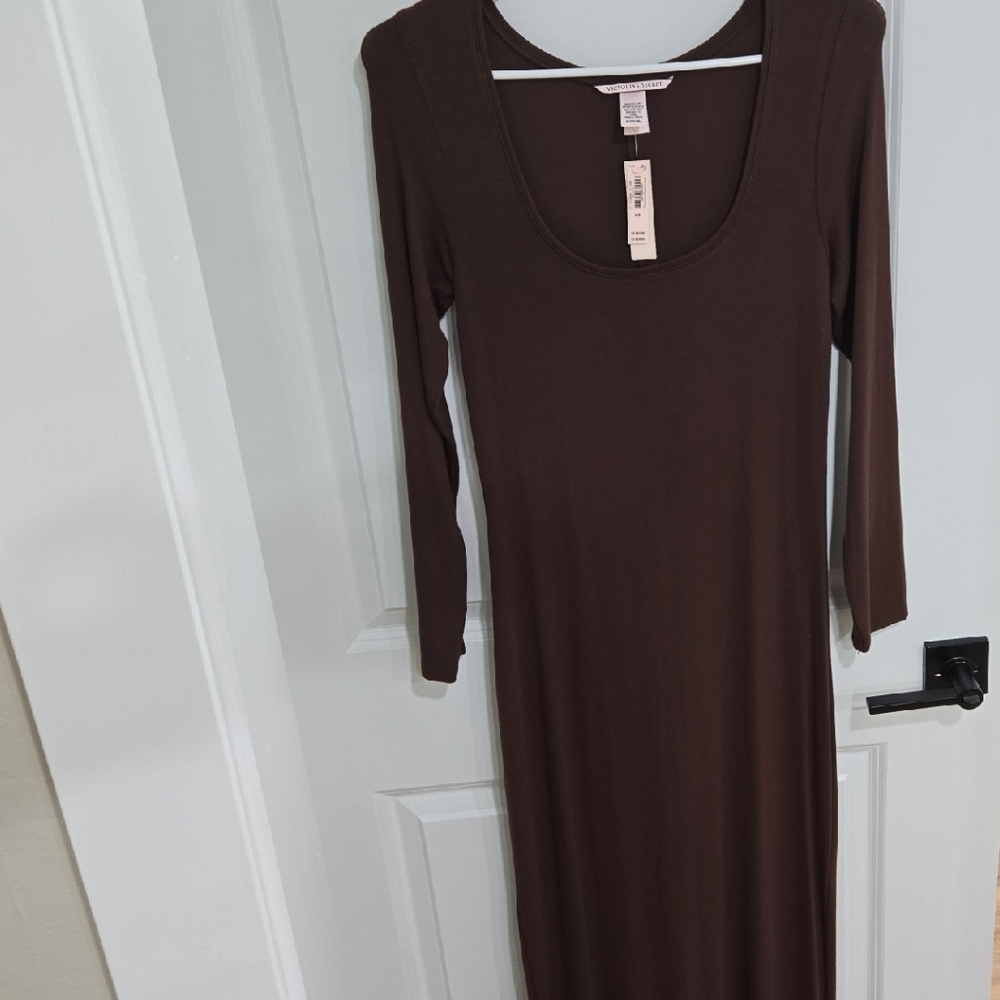 Victoria's Secret Brown Long Sleeve Dress